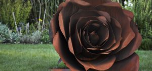 large steel rose garden decoration