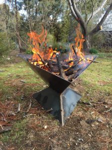 custom triangle fire pit Australia